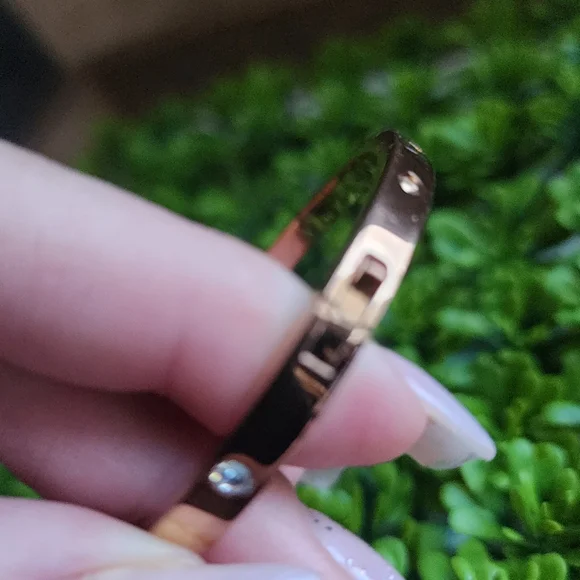 Kate Spade Rose Gold Toned Hinged bracelet with crystals - Picture 3 of 9